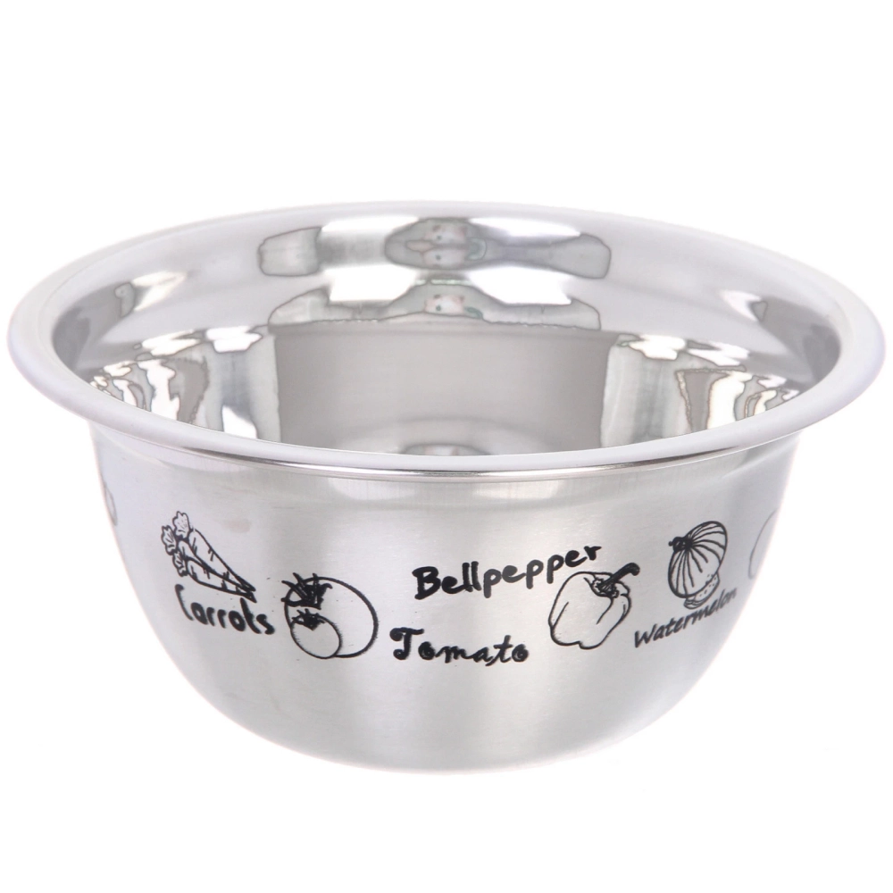 Миска из нержавеющей стали 0,5л 14*6,5см с рисунком