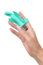 Вибронасадка-бабочка на палец Eromantica мятная 10 см