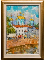 Картина маслом Никольский собор Сухоплюев