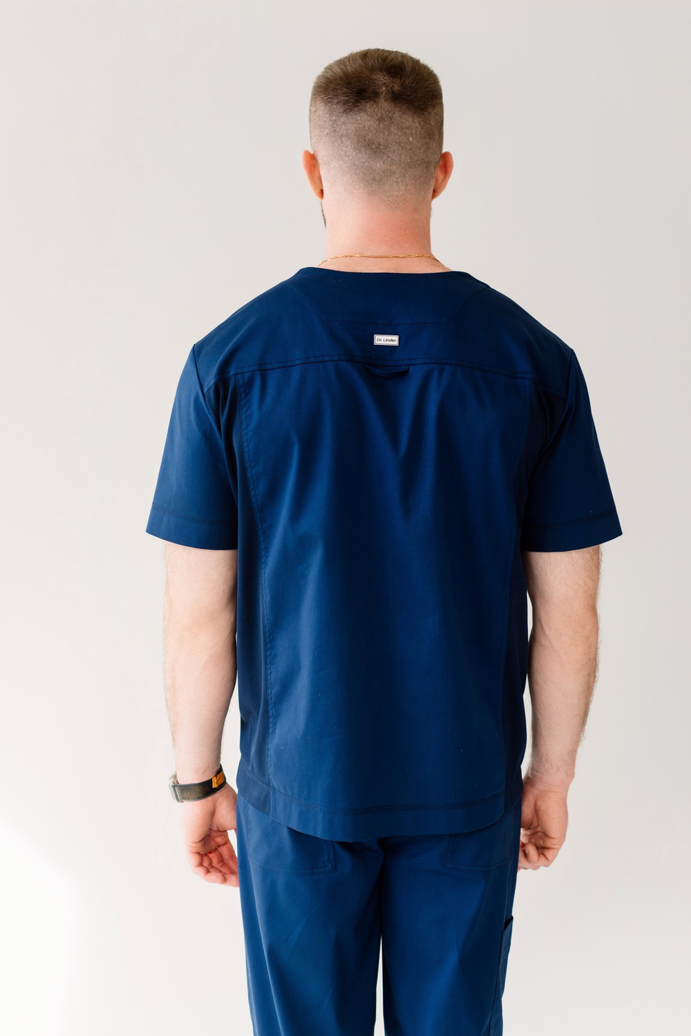 Рубашка с трикотажными вставками "Дентима"