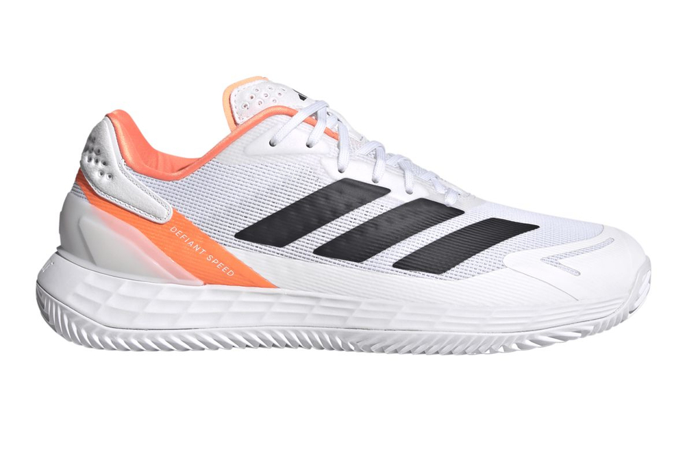 Мужские теннисные кроссовки Adidas Defiant Speed 2 M Clay - cloud white/core black/lucid orange
