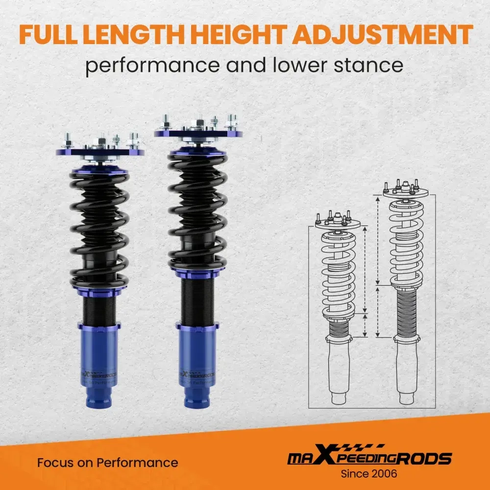 Height Adjustable CoiloversCompatible подходит для автомобиля HONDA PRELUDE BB1-BB9 1992-2001 Lowering Shocks Struts