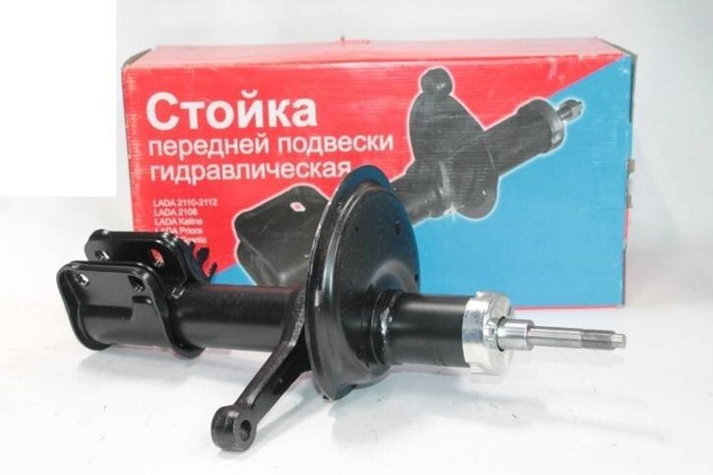 Стойка /1118/ передняя левая масл. (под коническую пружину) (НИКОН)