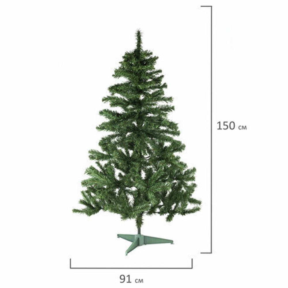 Ель новогодняя искусственная "Classic Green" 150 см, ПВХ, зеленая, ЗОЛОТАЯ СКАЗКА, 591304