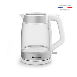 Стеклянный чайник Moulinex Электрический чайник, Мерная шкала, 1,7 л, BY6R5130