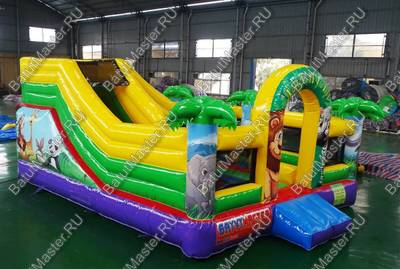 Коммерческий надувной батут "Сафари-джунгли" 6*5*2,8 м