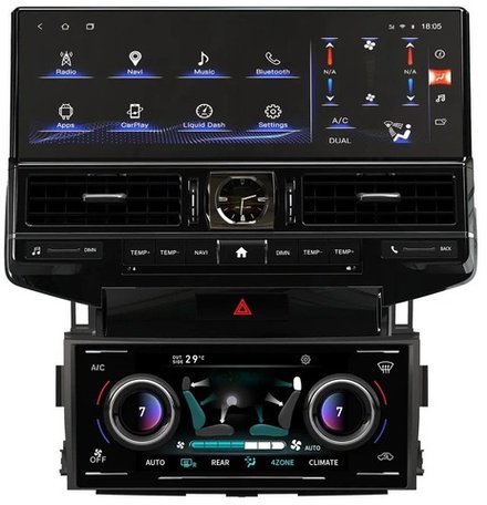 Магнитола для Toyota Land Cruiser 200 2007-2015 (штатная камера или 360) - Carmedia ZH-T1602X на Android 12, 8Гб+128Гб, 4G SIM-слот, CarPlay