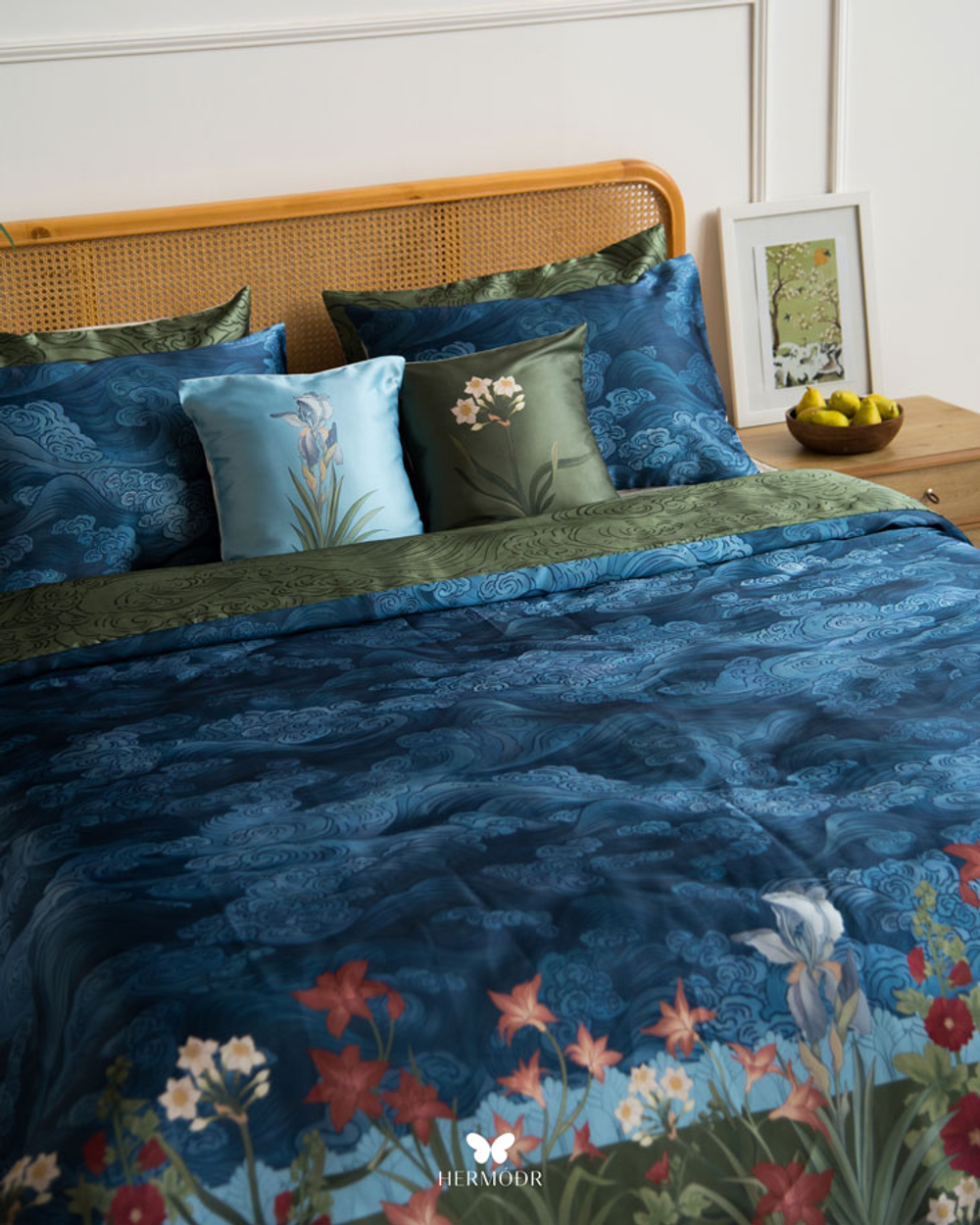 Комплект постельного белья двуспальный Ab va Ayeneh Hermodr 8 предметов 130220299 Иран