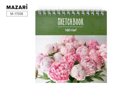 Скетчбук (блокнот) 60л на гребне(Mazari)