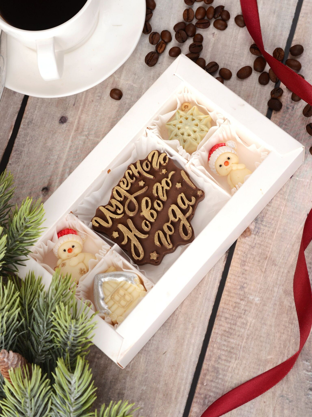 Набор шоколадный "Чудесного Нового Года" со снеговиком #2