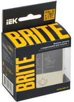BRITE Кнопка звонка с индикацией для отелей 10А ВС10-1-9-БрКр бежевый IEK