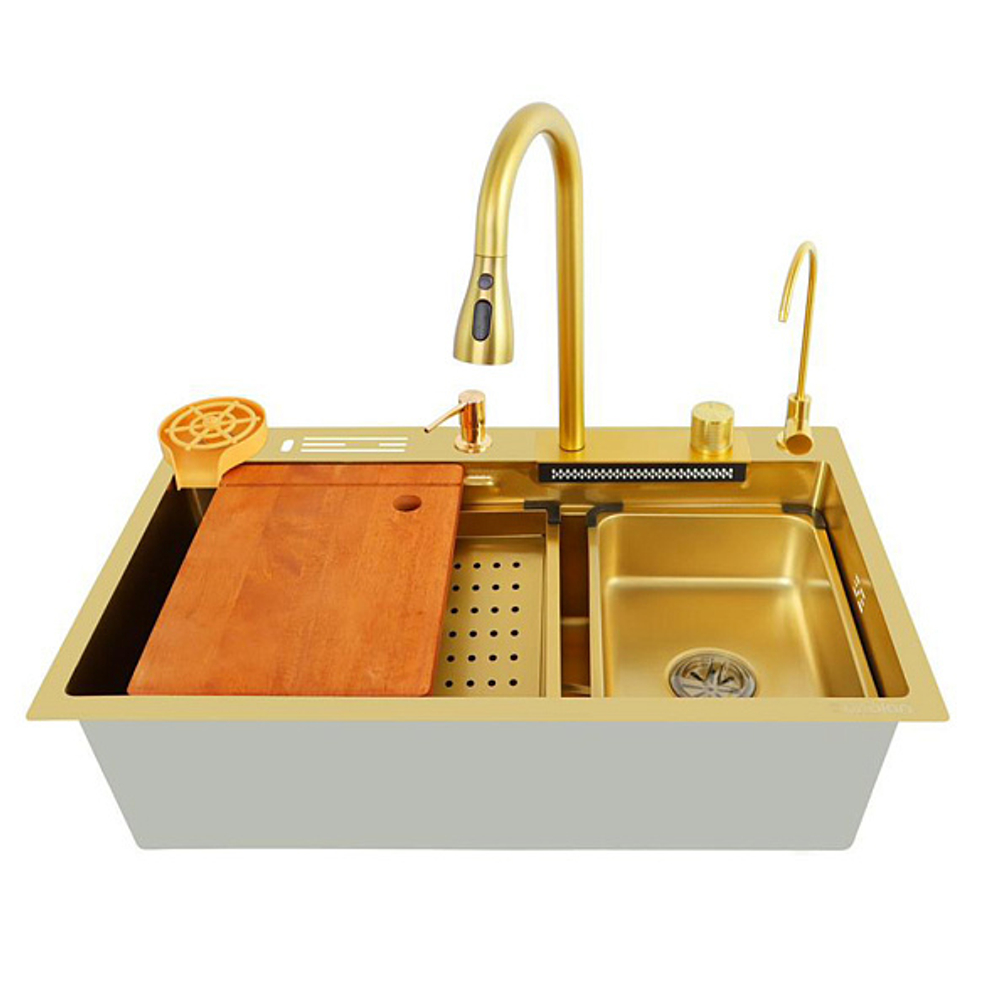 Многофункциональная мойка для кухни Dikalan KN754512 SUS-30Цвет - золотой
