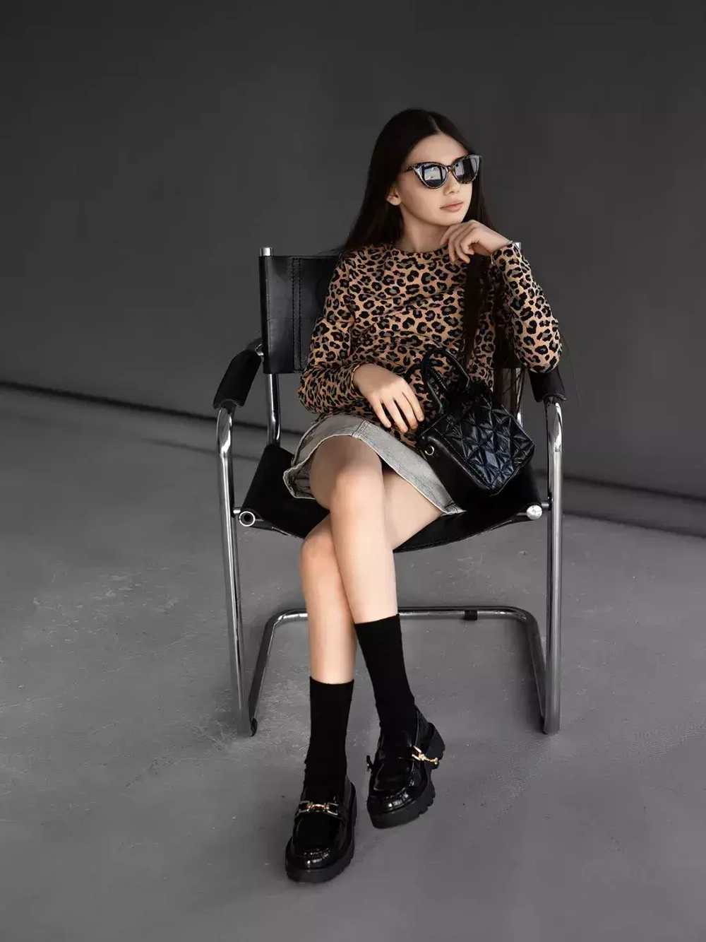 Леопардовый лонгслив детский