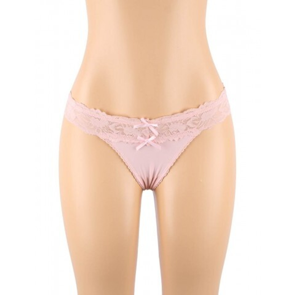 Трусики танга Sexy Floral Lace, розовые, XS-S