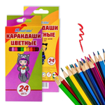 Карандаши 24цв. "Милашки" в коробке 7303К-24 (J.Otten)