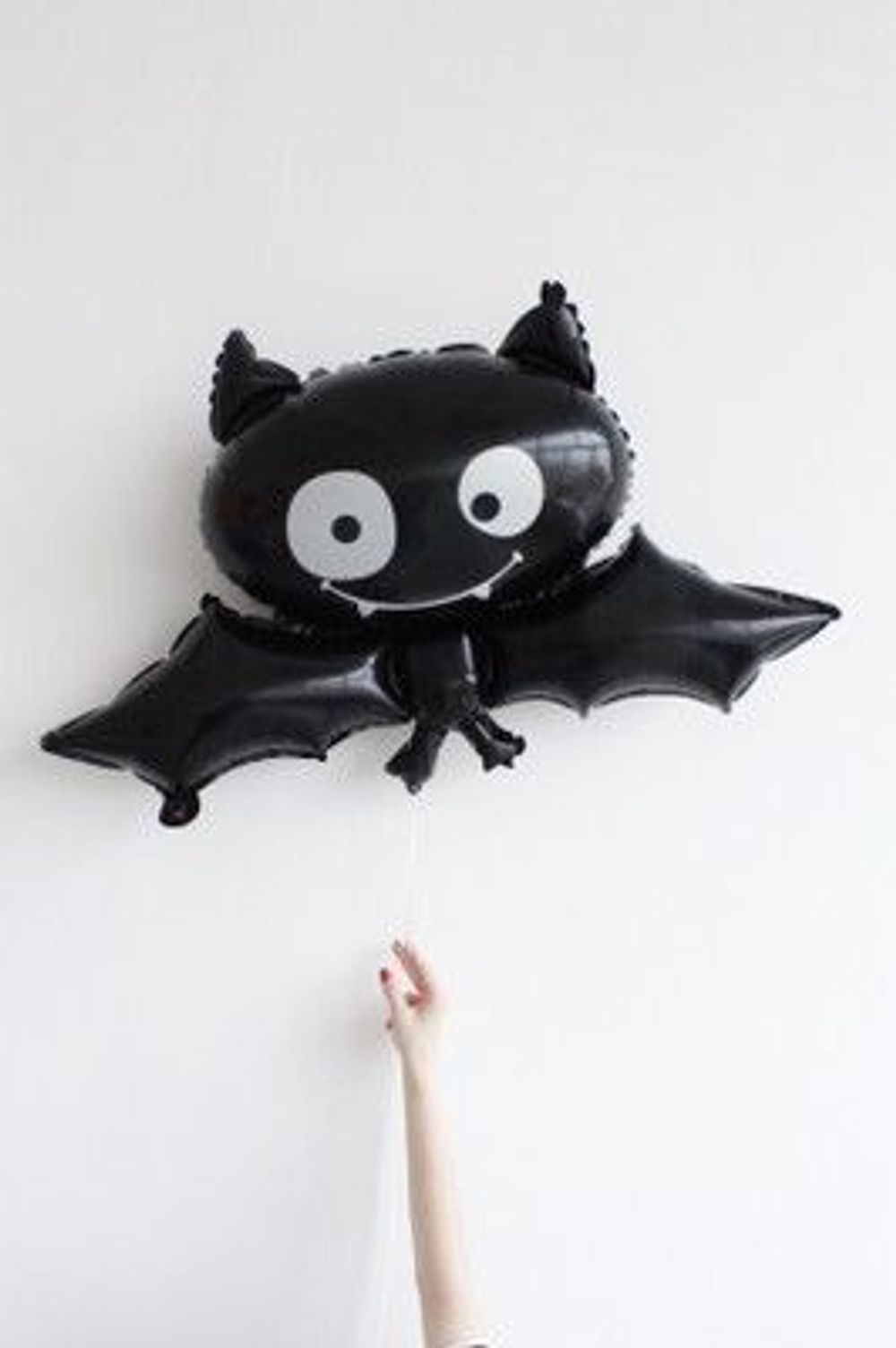 Шар (34"/86 см) Фигура, Летучая мышь, Черный 1 шт.