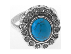 "Монплезир" кольцо в серебряном покрытии из коллекции "Самоцветы" от Jenavi