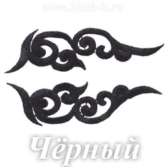 Лейсы кружевные, Черный (модель H)