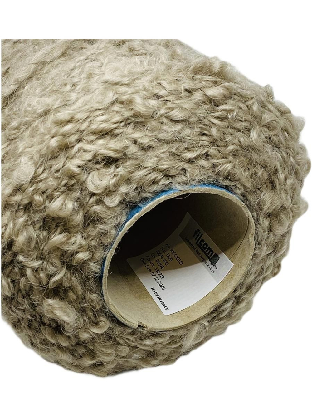 Пряжа на бобине (Италия) Букле 100% шерсть 480 г. 100г-120м