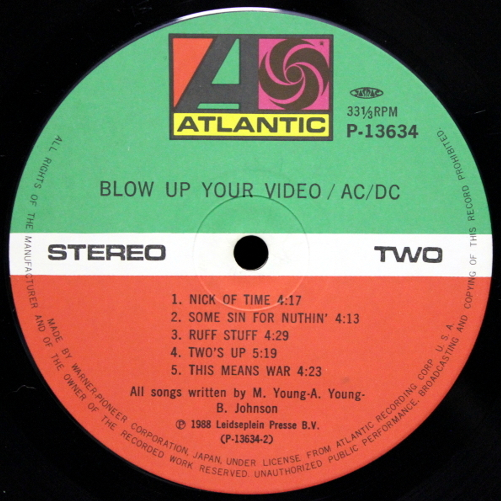AC/DC / Blow Up Your Video (LP)