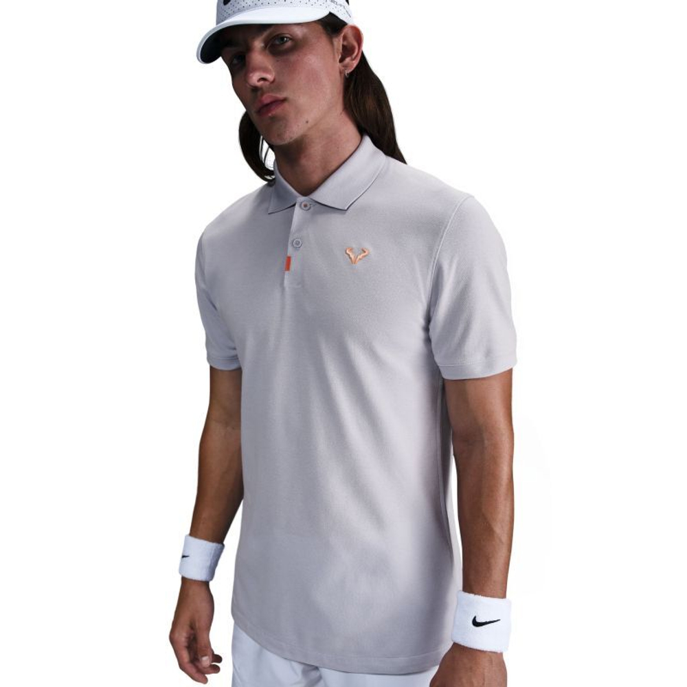 Мужское теннисное поло Nike Rafa Slim Polo - призрак/белый