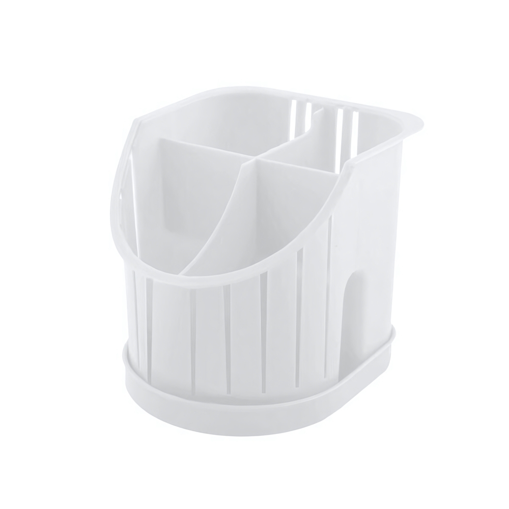 Сушилка для столовых приборов "Verona" 160х142х128 мм 4х-секционная (белый)