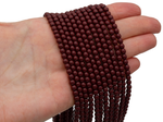 Нить бусин из гематита "Спелая вишня" 4мм, гладкие