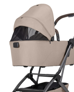 Коляска 2 в 1 Joolz Aer 2 с бампером Sandy Taupe/Mid Brown Carbon