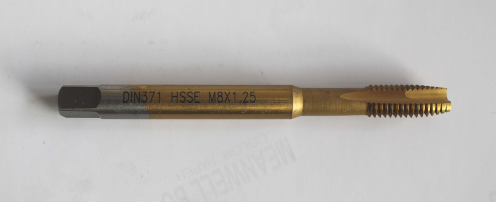 Метчик M8 DIN371 ISO2(6H) HSSE TiN MT-080 SunTap -X