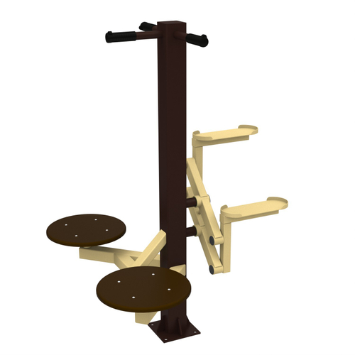 Уличный тренажер №27, "Степпер и двойной твистер", 1010*1130*1210 мм.