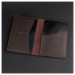 Кожаная обложка на паспорт «Медведь»