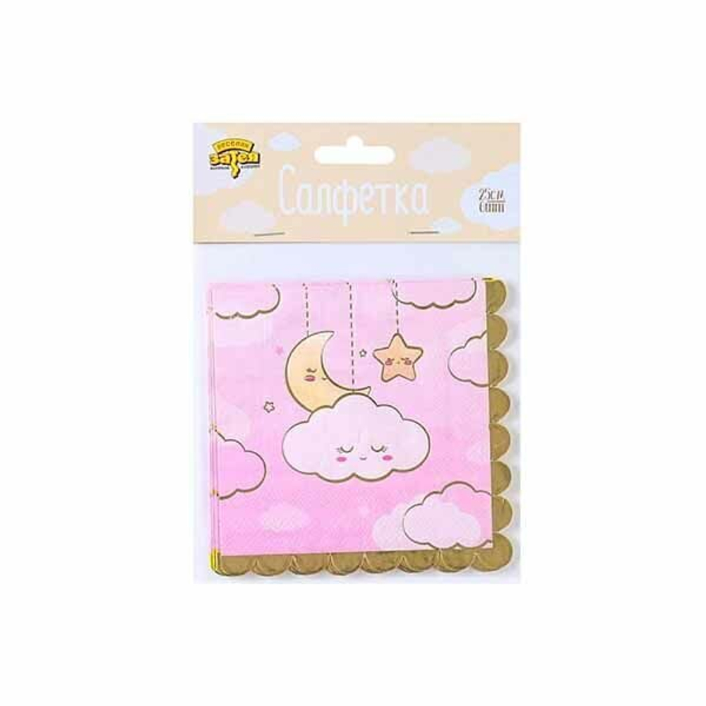 Салфетки Детские Грезы розовые 6шт