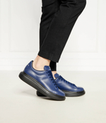 Кожаные кроссовки Alexander McQueen - темно-синий(727388 WIEE0)