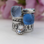 Кольцо Qudo Firenze Light Sapphire 16 мм 611003 BL/S
