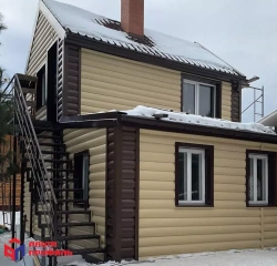 БЛОКХАУС Премиум  Двухпереломный Орех темный ВН-02 3100х320мм 0,99м2