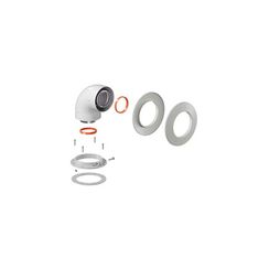 Отвод коаксиальный 60/100 (в компл. фланец)