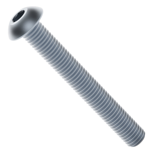 2802 Series Zinc-Plated Steel Button Head Screw (M4 x 0.7mm, 30mm Length) - 25 Pack