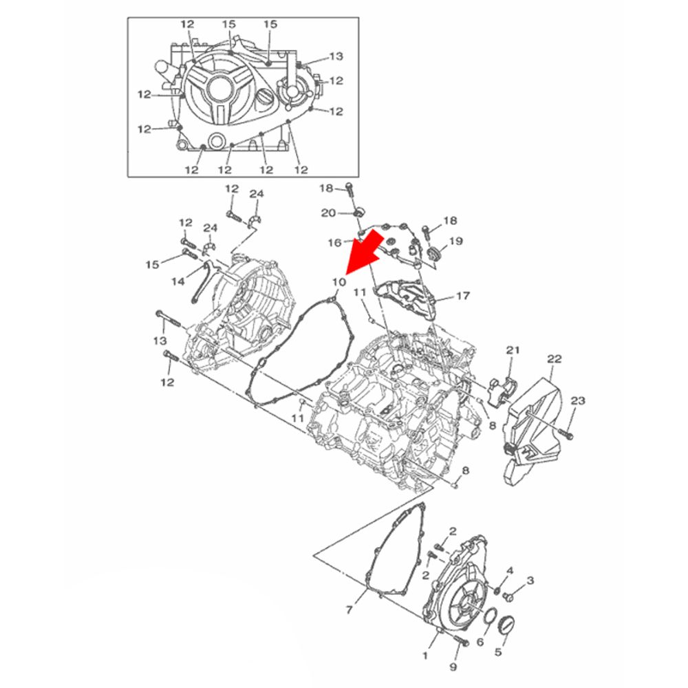 Yamaha 1WD-E5461-00-00 Прокладка крышки сцепления