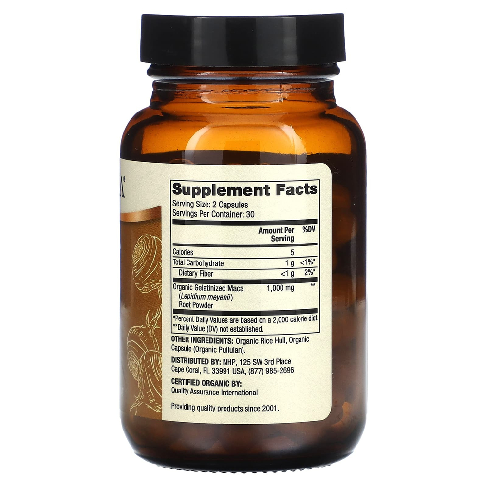Dr. Mercola, Желатинизированная органическая мака, 60 капсул (500 мг на капсулу)