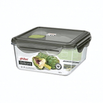 Контейнер для продуктов герметичный с клапаном "brilliant" квадратный 1,15л (черный)