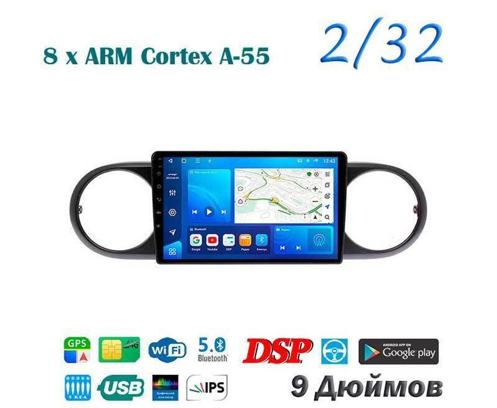 Topway TS18 2+32GB 8 ядер для Toyota Corolla Rumion 2007-2015