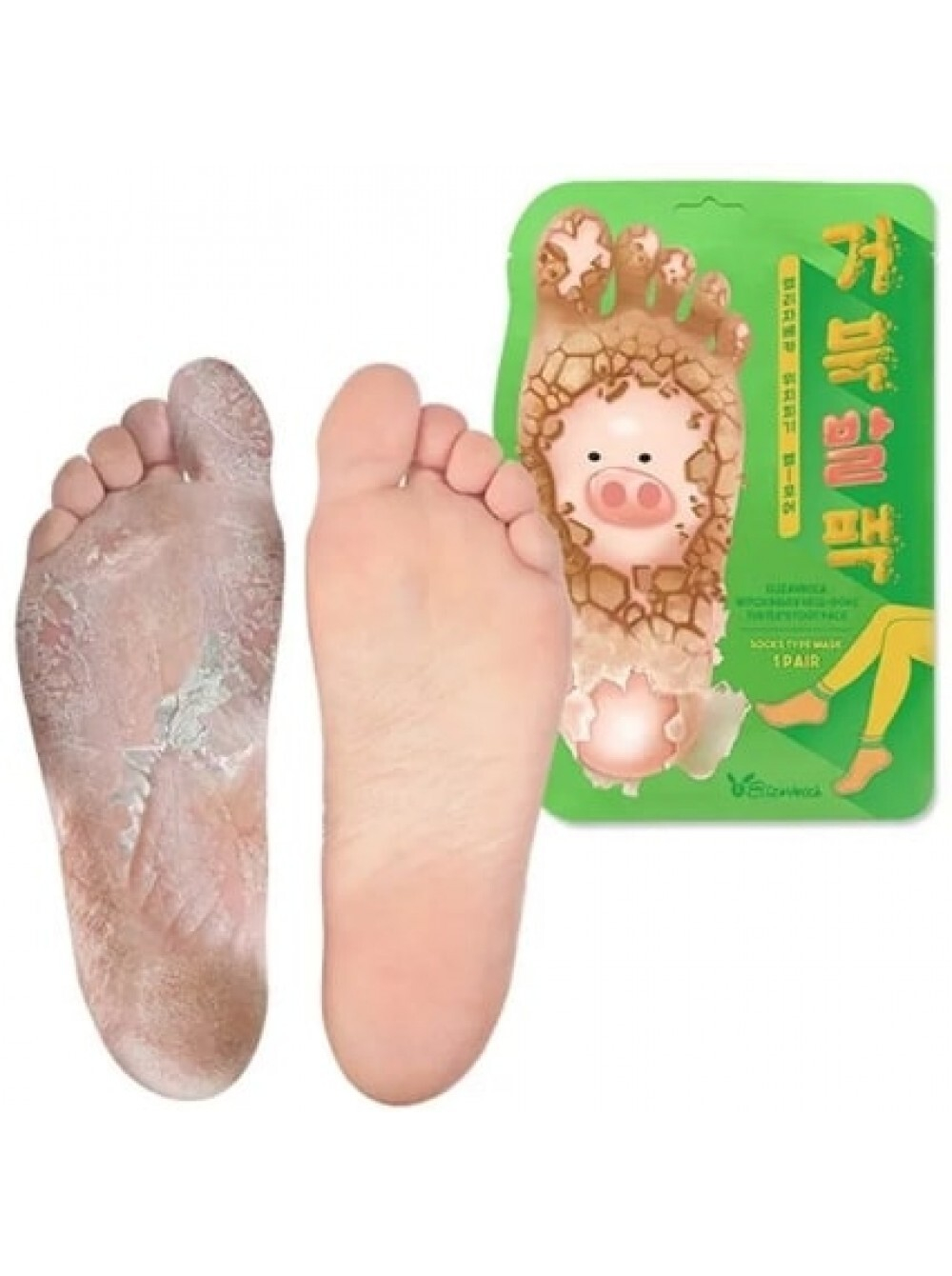 Маска-носочки для ног Elizavecca Witch piggy hell pore turtle's foot pack, 40 г