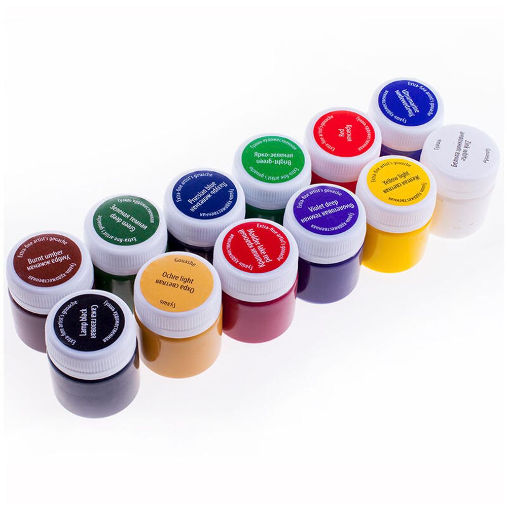 Гуашь художественная 12 цветов по 40мл, Невская Палитра Мастер-класс