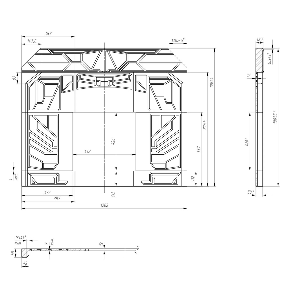 Портал из натурального камня Талькохлорит Узор №7