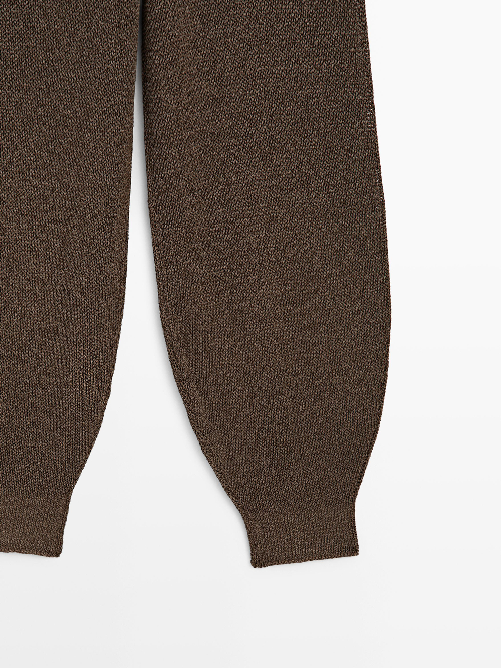 Massimo Dutti Вязаные брюки-баллоны, коричневый