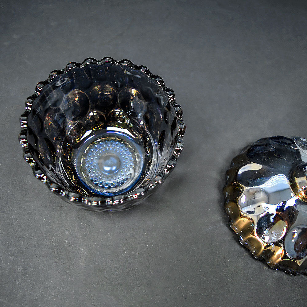 Сахарница с крышкой 15*11см стеклянная