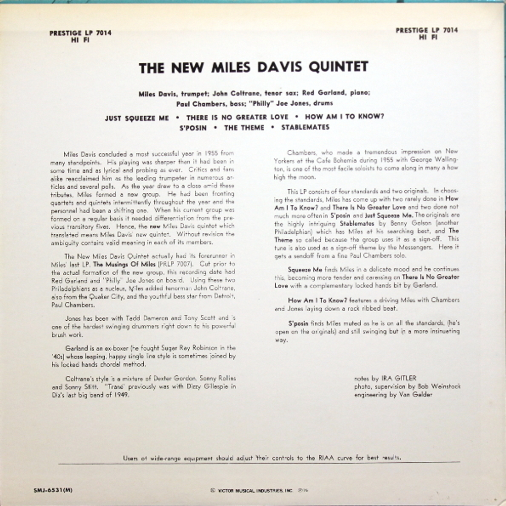The New Miles Davis Quintet / Miles (LP)