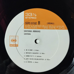 Винтажная виниловая пластинка LP Santana Abraxas (Japan 1970) (No Obi) Oye Como Va