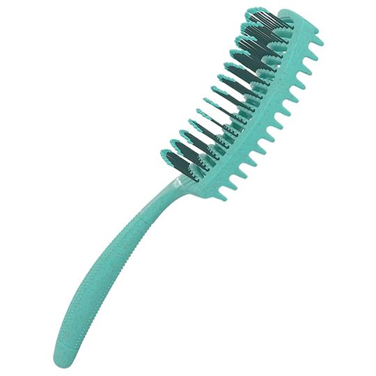 Щетка массажная Harizma Nylon, зеленая (h10685-16)