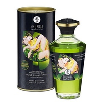 Массажное интимное масло с ароматом зелёного чая Shunga 100мл